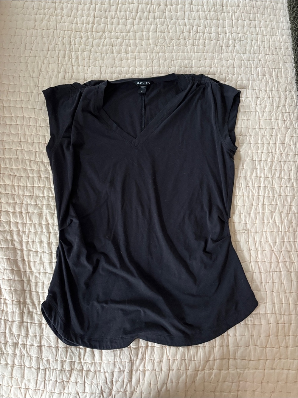 Athleta Black V-Neck Tank Top
